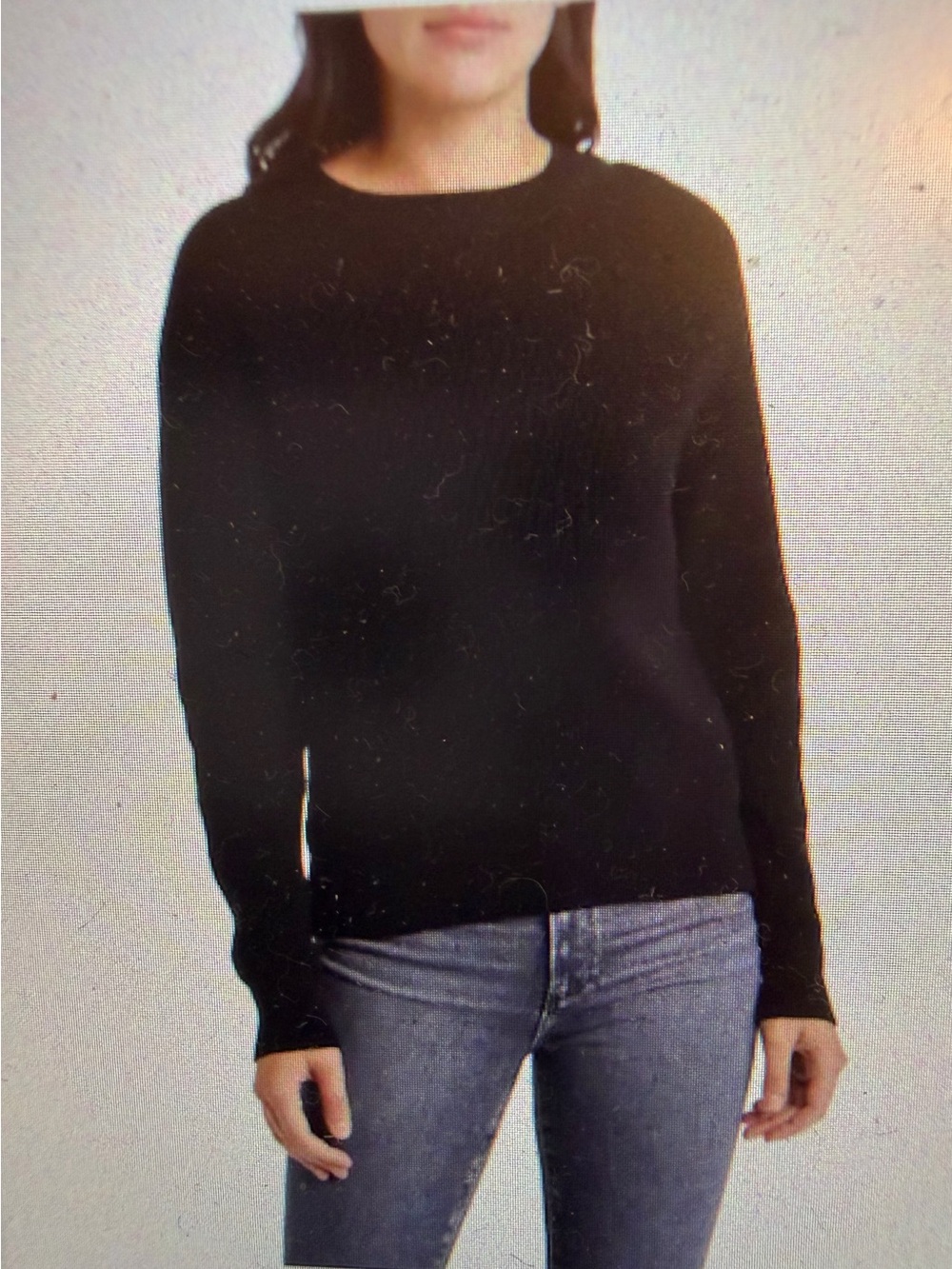 Treasure & Bond 100% Cotton Long Sleeve Sweater - Black - Large